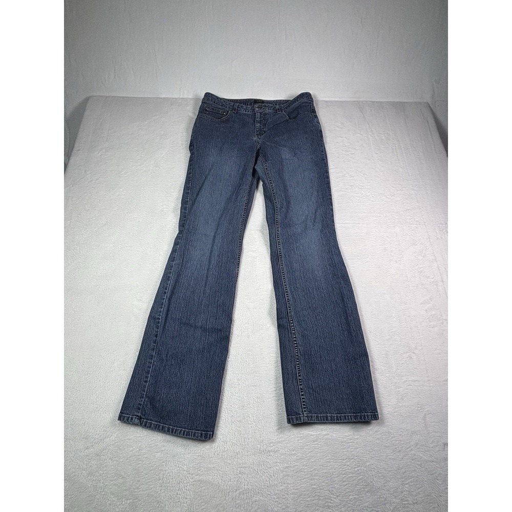 Mossimo Premium Straight Leg Jeans Womens Size 10 Blue Wash Mid Rise Stretch